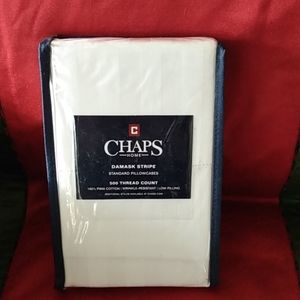 NWT Pair of Damask Stripe Standard Pillow Cases, 500 ThreadvCount